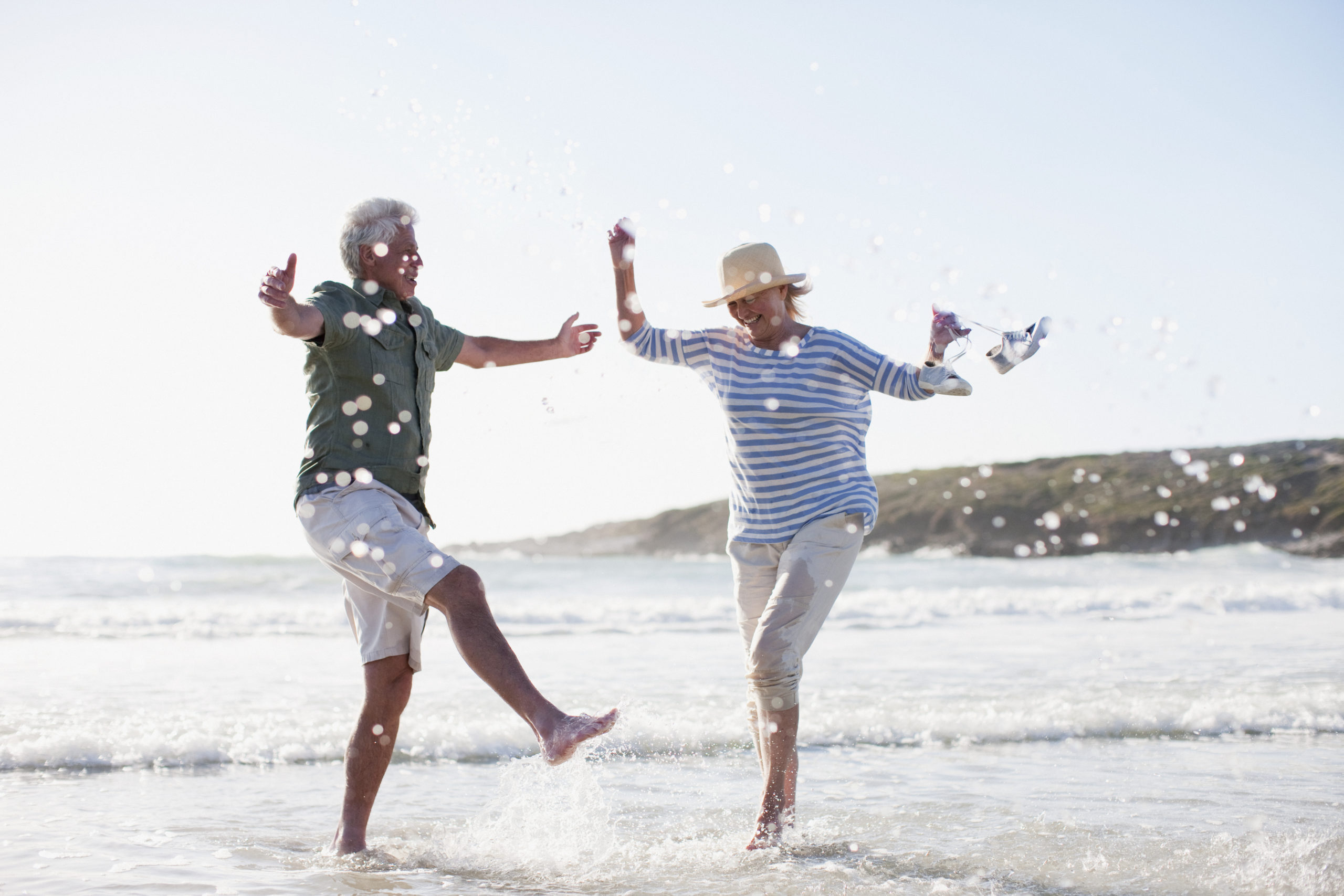 Couple Splashing on Delta Vacation