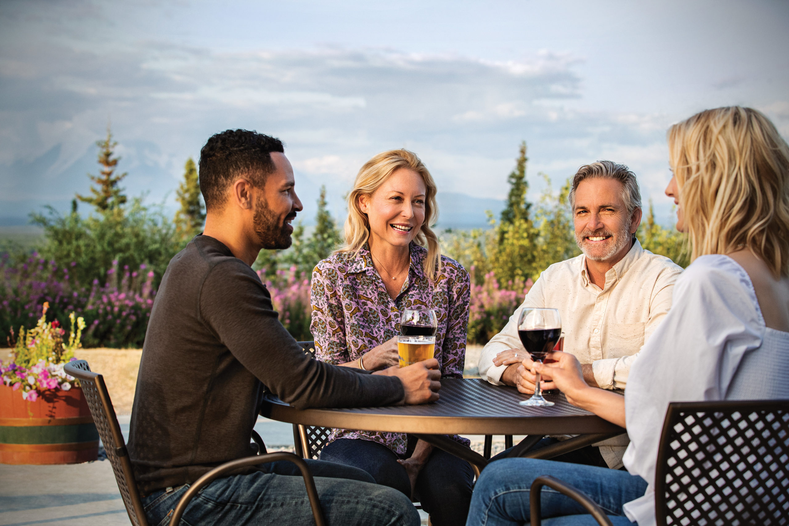 Couples at Copper River Princess Lodge in AK