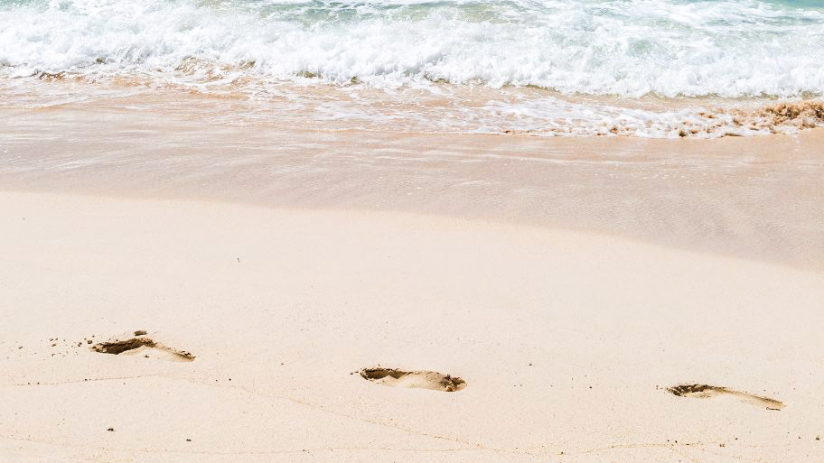 White Sand Footprints