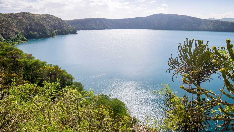 Chala Lake on the border of Kenya and Tanzania