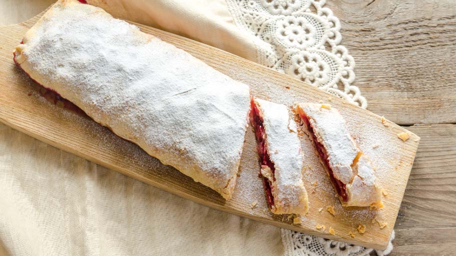 flaky strudel in Austria