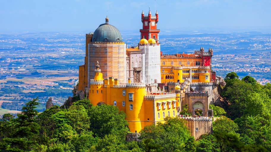 Pena Palace in Sintra Town, Portugal