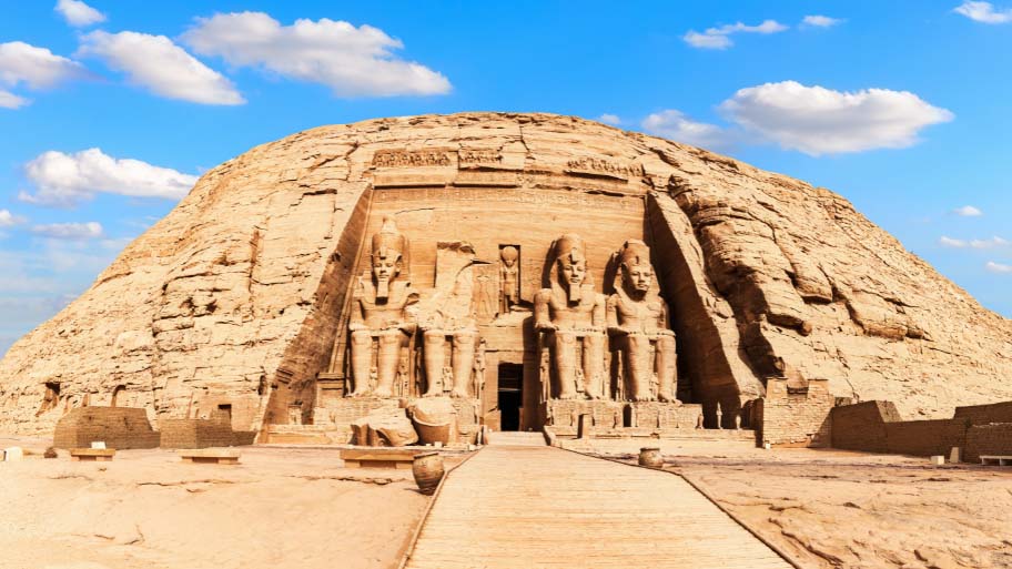 The Great Temple of Ramesses II at Abu Simbel, Egypt