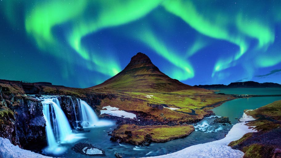 Northern Light, Aurora borealis at Kirkjufell in Iceland - Iceland Travel Guide