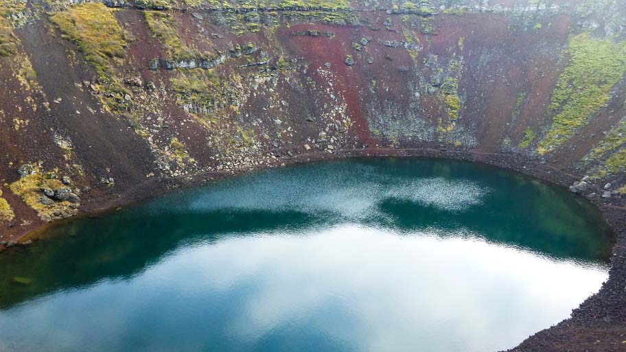 Kerid Crater Traces at the Golden Circle, Iceland