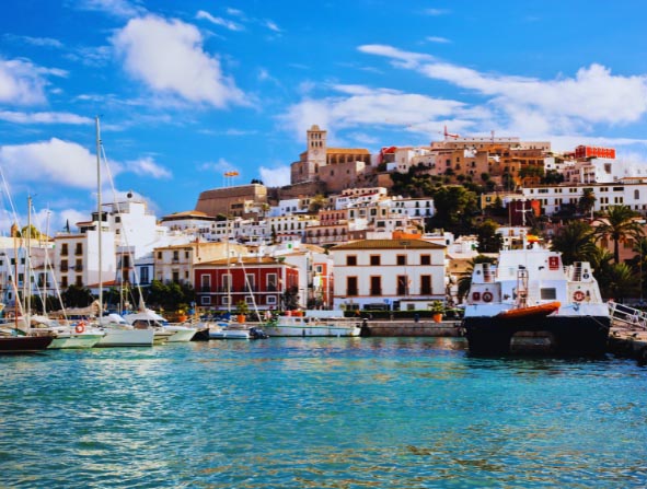 Panorama of Ibiza Spain