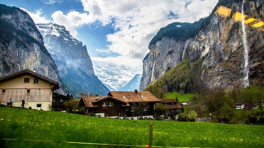 Houses at Lauterbrunnen, Switzerland