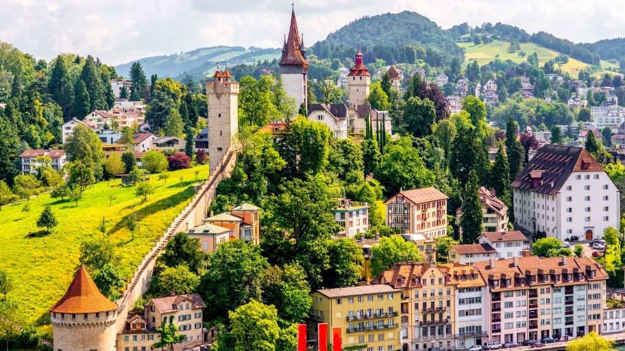 Lucerne city in Switzerland