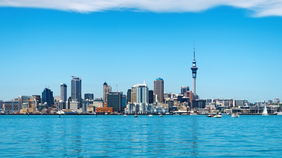 Cityscape of Auckland City, New Zealand