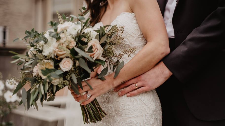 Woman Wearing White Wedding Gown Woman Wearing White Wedding Gown